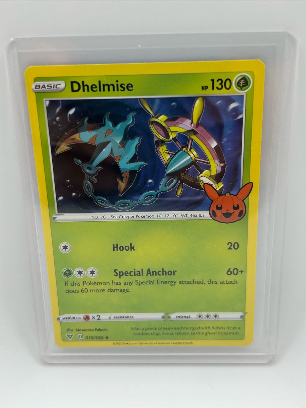 Dhelmise Pokémon Trading Card - Trick or Trade 🎃 019/185 - Picture 1 of 2